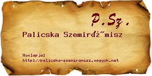 Palicska Szemirámisz névjegykártya